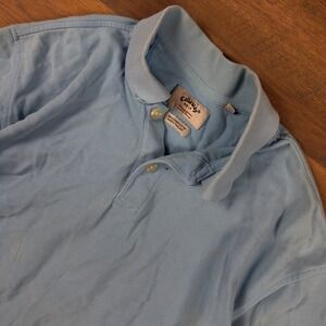 Callaway Golf Sport Mens Medium Blue Combed Cotton Pique Short Sleeve Polo Shirt